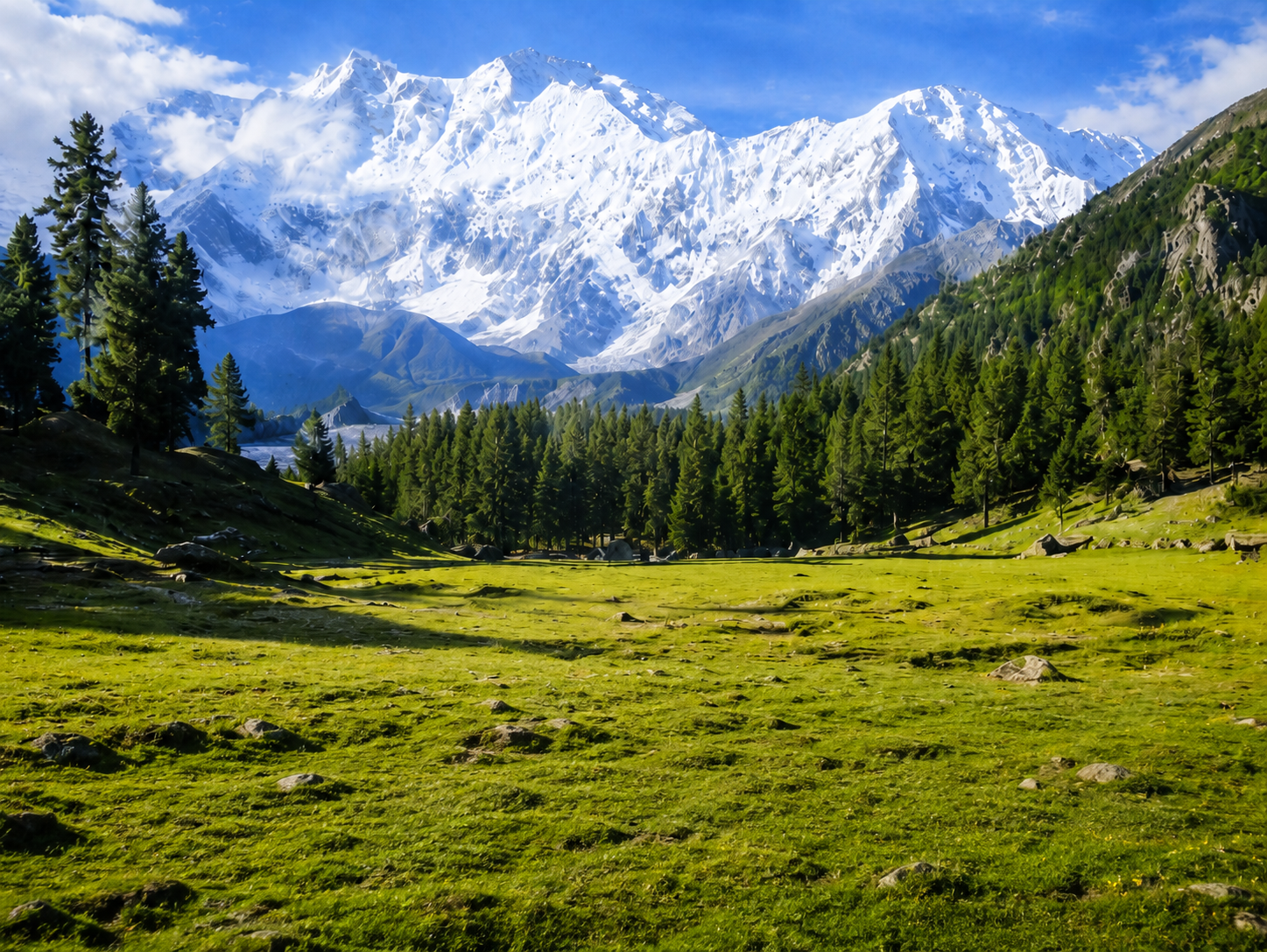 Majestic mountain peak in northern Pakistan
